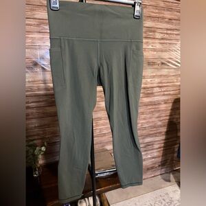 Athleta Forest Green Leggings with pockets